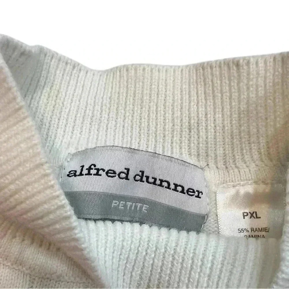 VTG Alfred Dunner Mock Neck Floral Embroidered Grandma Sweater Size PXL - Picture 4 of 4